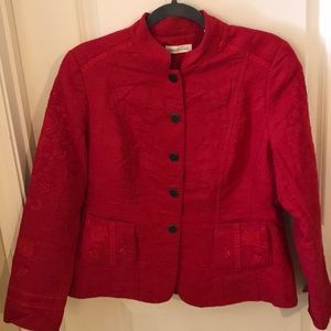 Embroidered red jacket from Coldwater Creek so 12